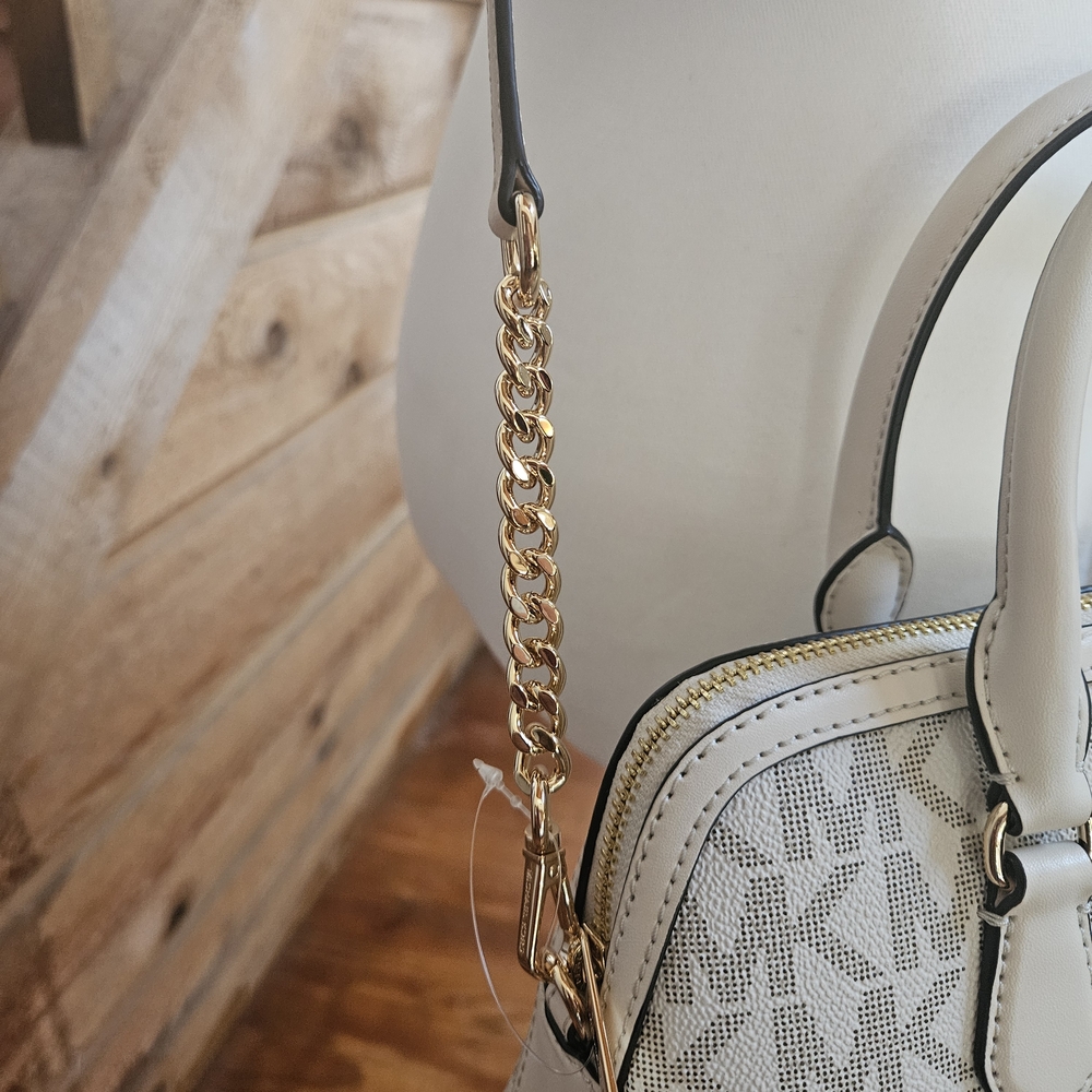 Michael Kors White and Gold Women's Crossbody Bag - Picture 2 of 8